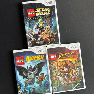 Wii Lego Star Wars Batman Indiana Jones game set